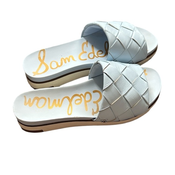 Sam Edelman Light Blue Woven Slide Sandals size 8 - Picture 1 of 13